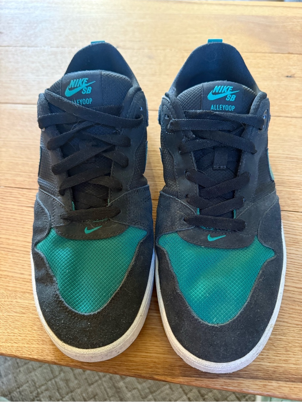 Nike SB Alleyoop Sneakers Black with Kelly Green